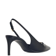 Dolce & Gabbana Leather Slingbacks -  Black