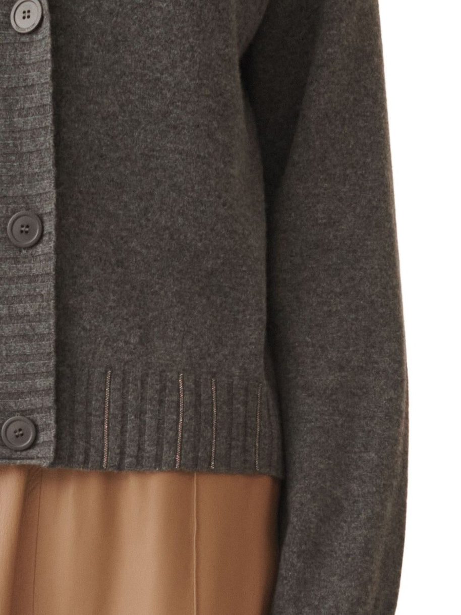 Fabiana Filippi Wool Blend Cardigan - Grey