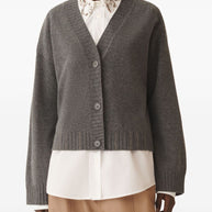 Fabiana Filippi Wool Blend Cardigan - Grey