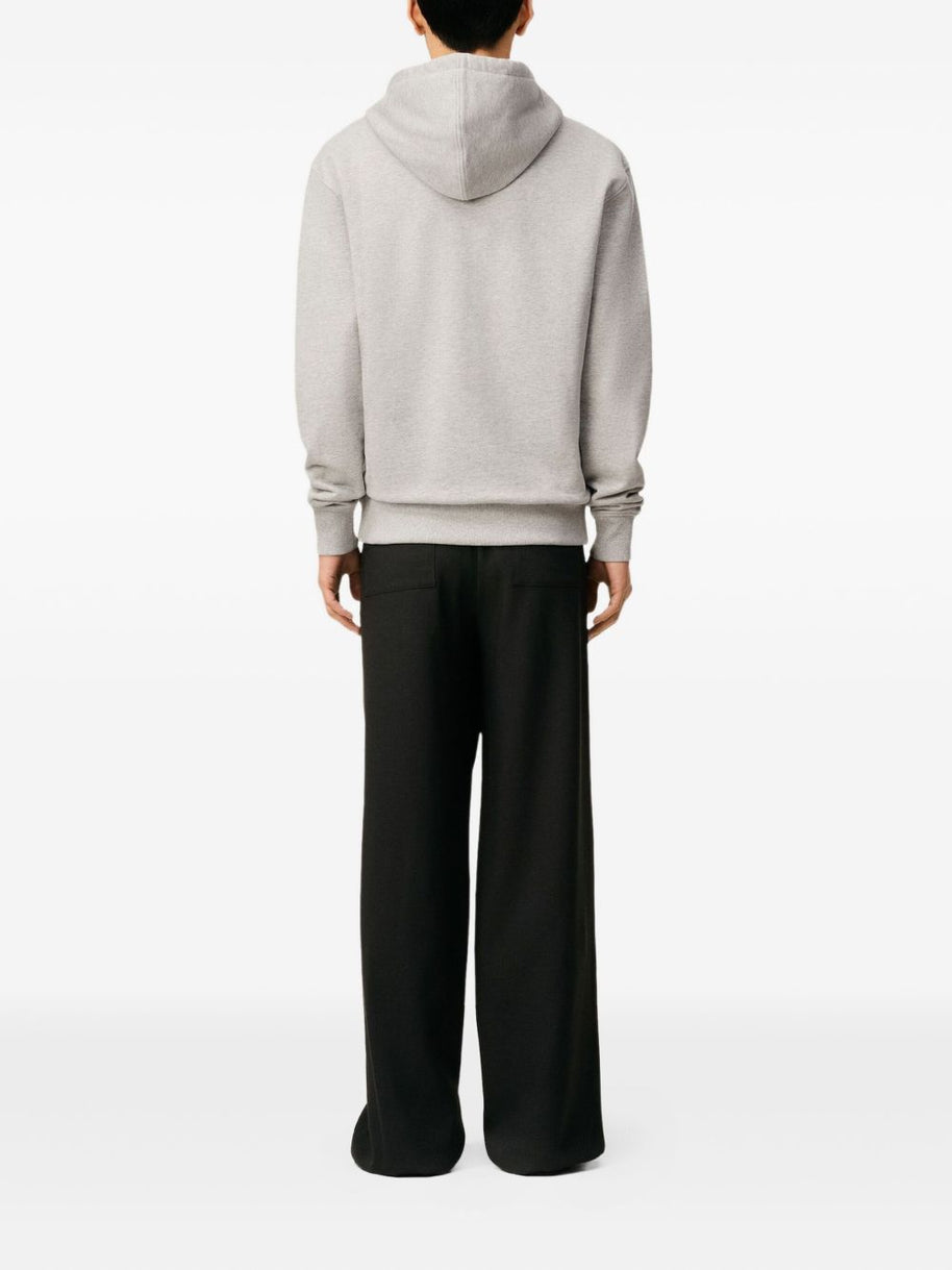 Ami Paris Ami De Coeur Cotton Hoodie - Light Grey
