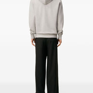 Ami Paris Ami De Coeur Cotton Hoodie - Light Grey