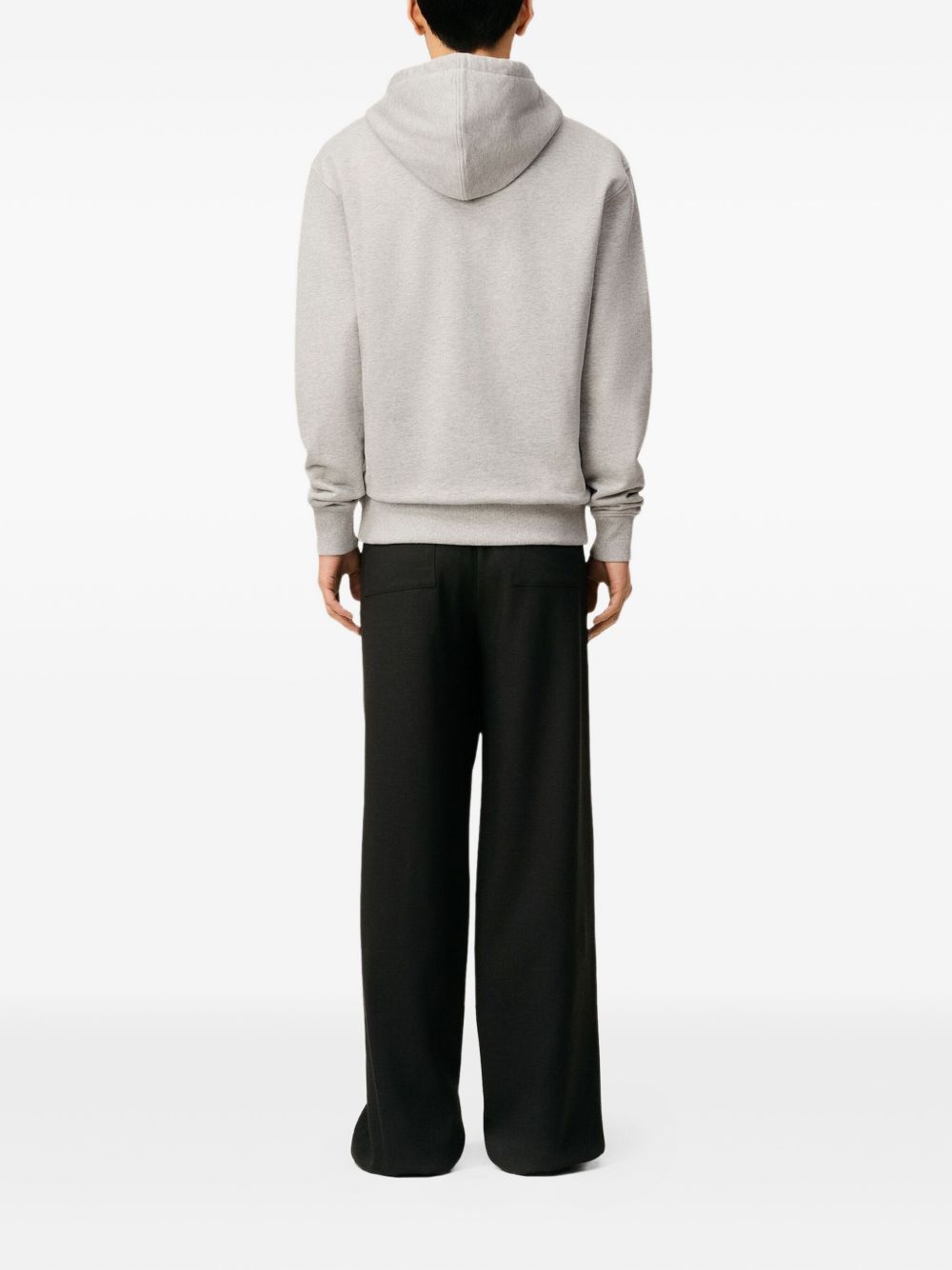 Ami Paris Ami De Coeur Cotton Hoodie - Light Grey