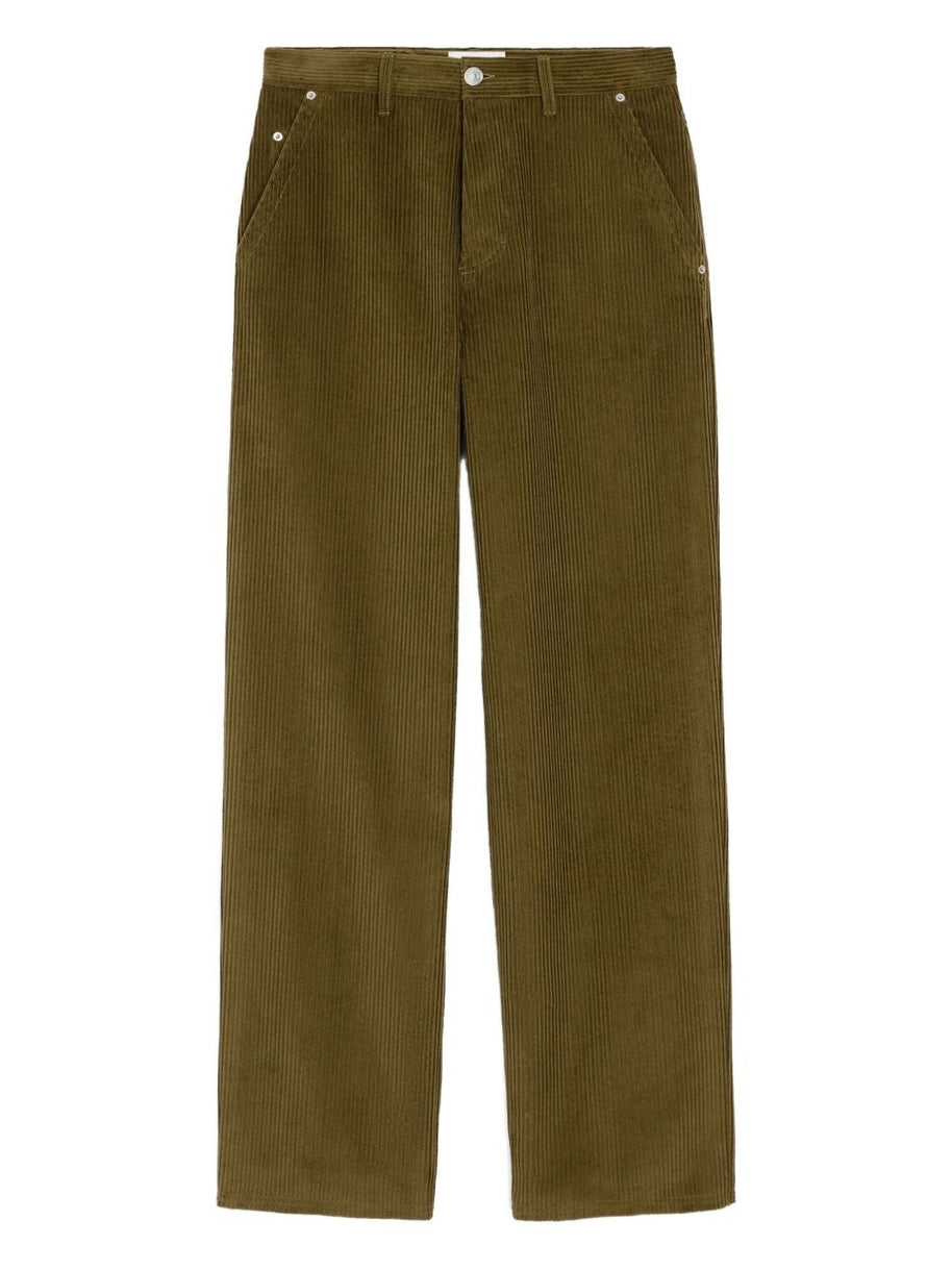 Ami Paris Cotton Corduroy Trousers - Brown