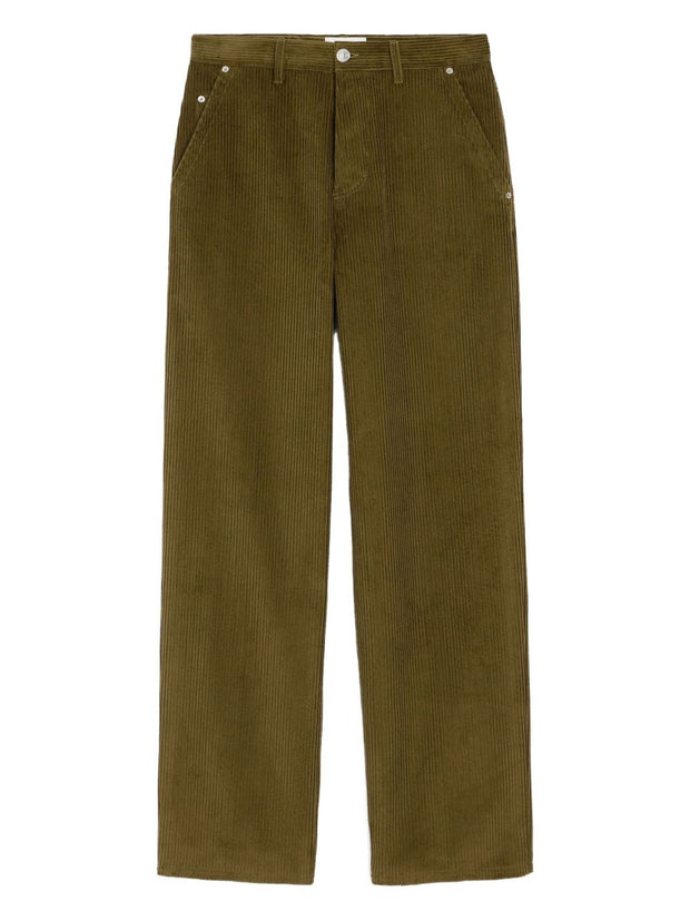 Ami Paris Cotton Corduroy Trousers - Brown