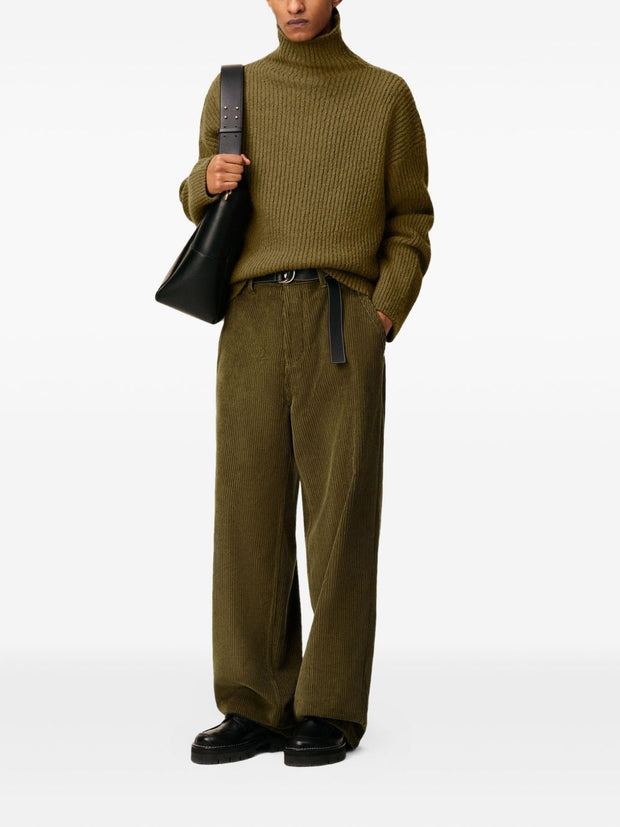 Ami Paris Cotton Corduroy Trousers - Brown
