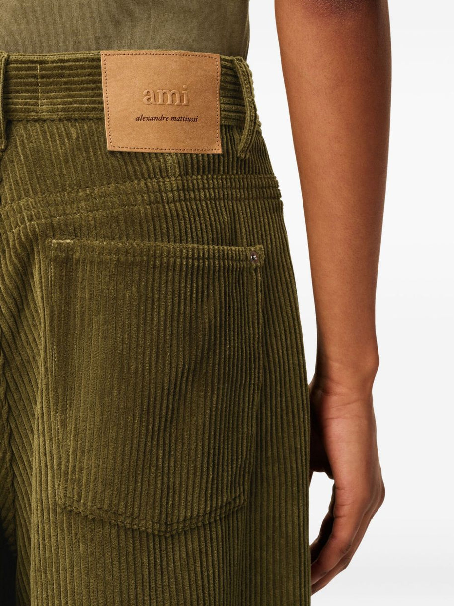 Ami Paris Cotton Corduroy Trousers - Brown