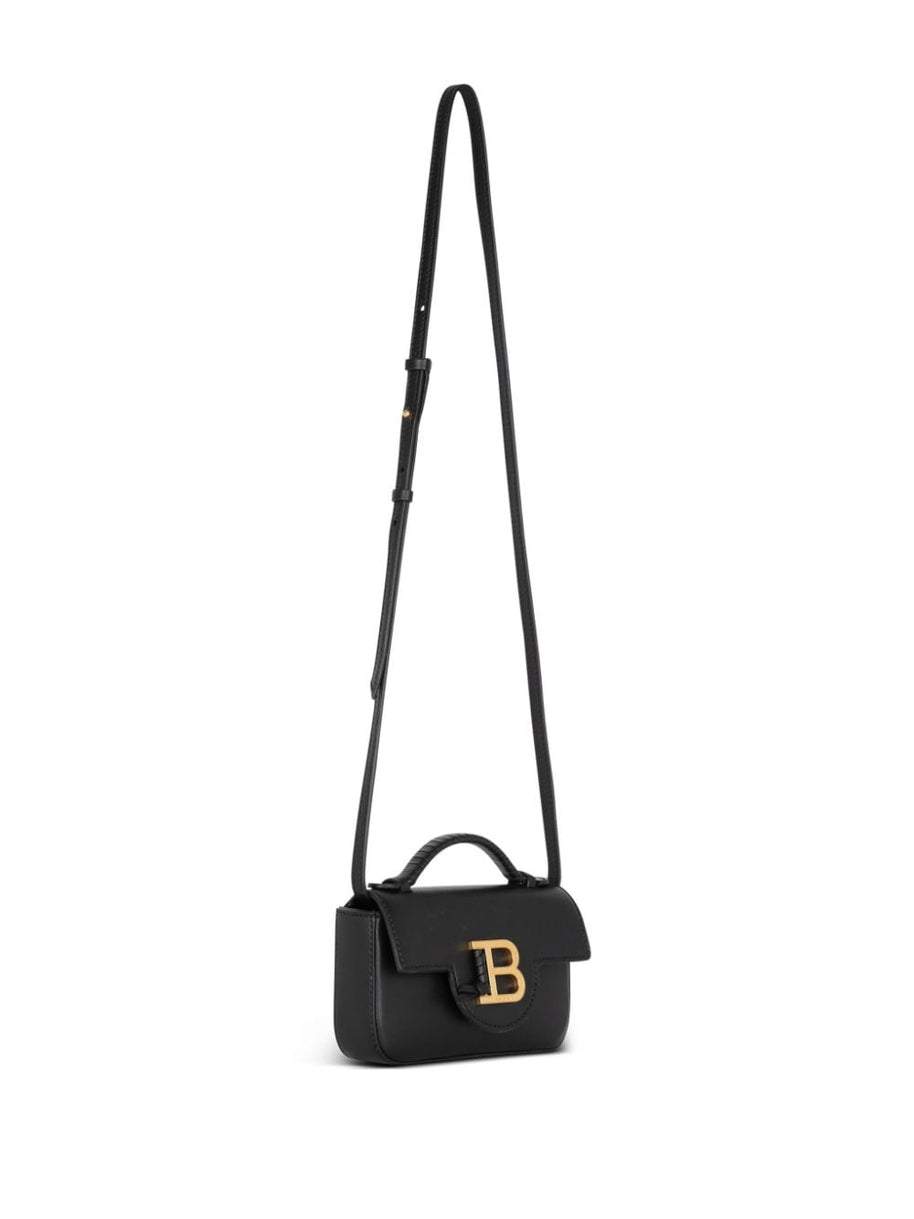 Balmain B-Buzz 17 Mini Leather Shoulder Bag - Black