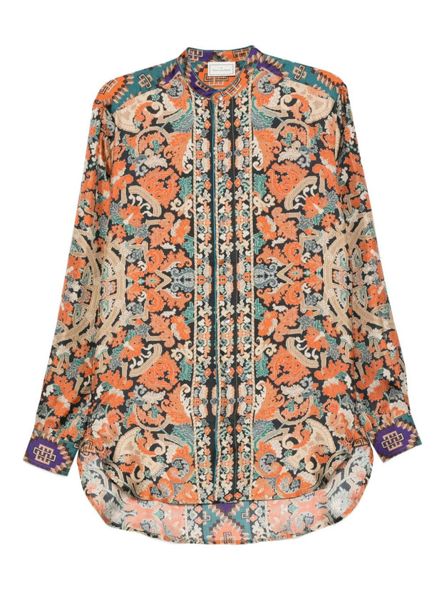 Pierre Louis Mascia Printed Silk Shirt - MultiColour