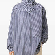 Ami Paris Bandana Cotton Shirt - Clear Blue