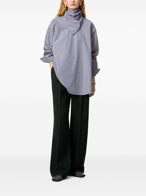 Ami Paris Bandana Cotton Shirt - Clear Blue