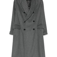Paltò Wool Double-breasted Coat Grey
