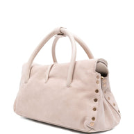 Zanellato Dotta Jones Small Suede Leather Handbag - Beige