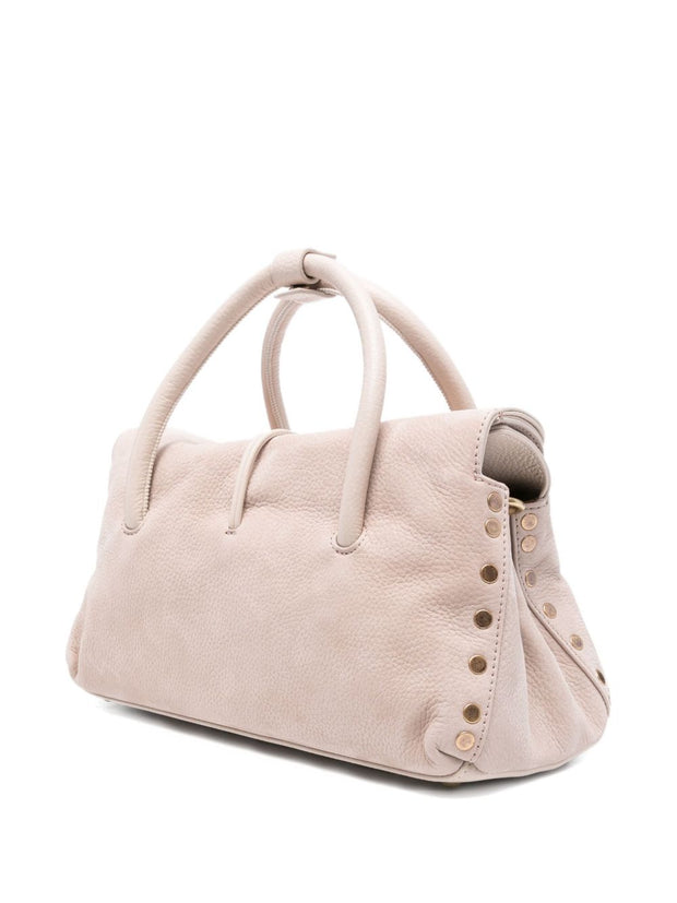 Zanellato Dotta Jones Small Suede Leather Handbag - Beige