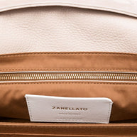 Zanellato Dotta Jones Small Suede Leather Handbag - Beige