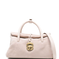 Zanellato Dotta Jones Small Suede Leather Handbag - Beige