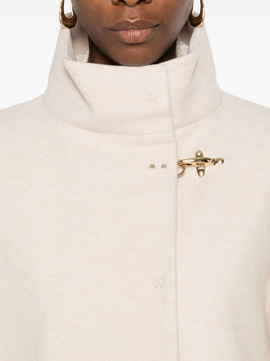 Fay Wool Cape Jacket - Ivory