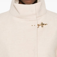 Fay Wool Cape Jacket - Ivory