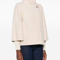 Fay Wool Cape Jacket - Ivory