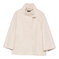 Fay Wool Cape Jacket - Ivory