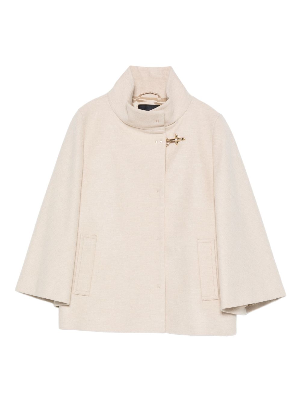 Fay Wool Cape Jacket - Ivory