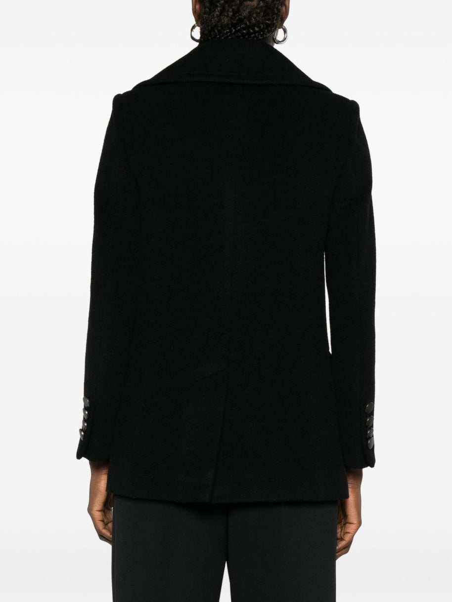Tagliatore Wool Double-breasted Coat Black