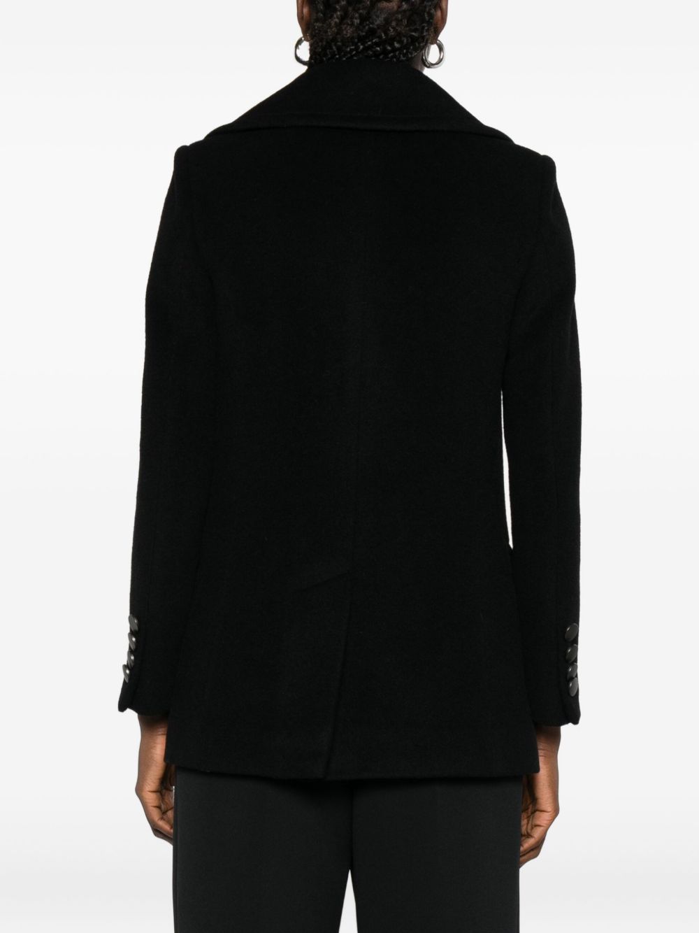Tagliatore Wool Double-breasted Coat Black