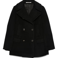 Tagliatore Wool Double-breasted Coat Black