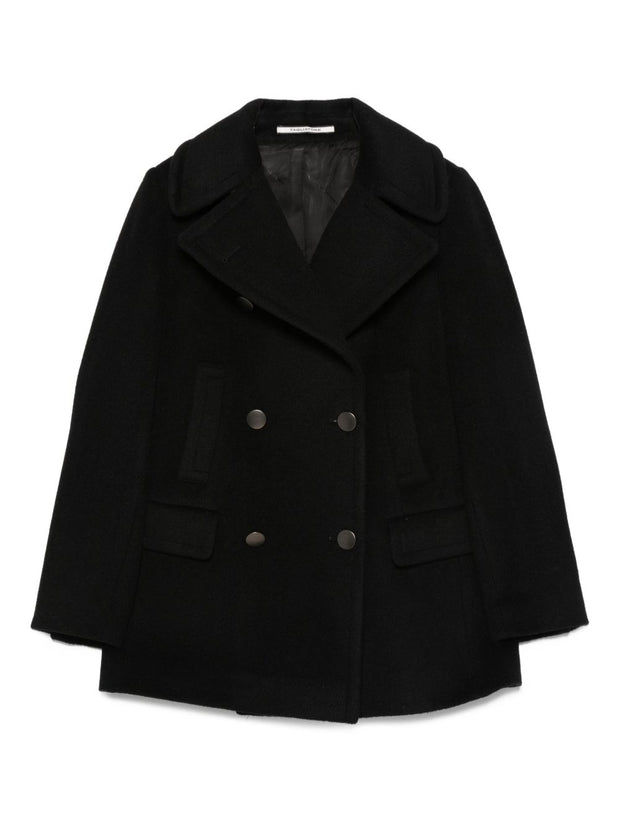 Tagliatore Wool Double-breasted Coat Black