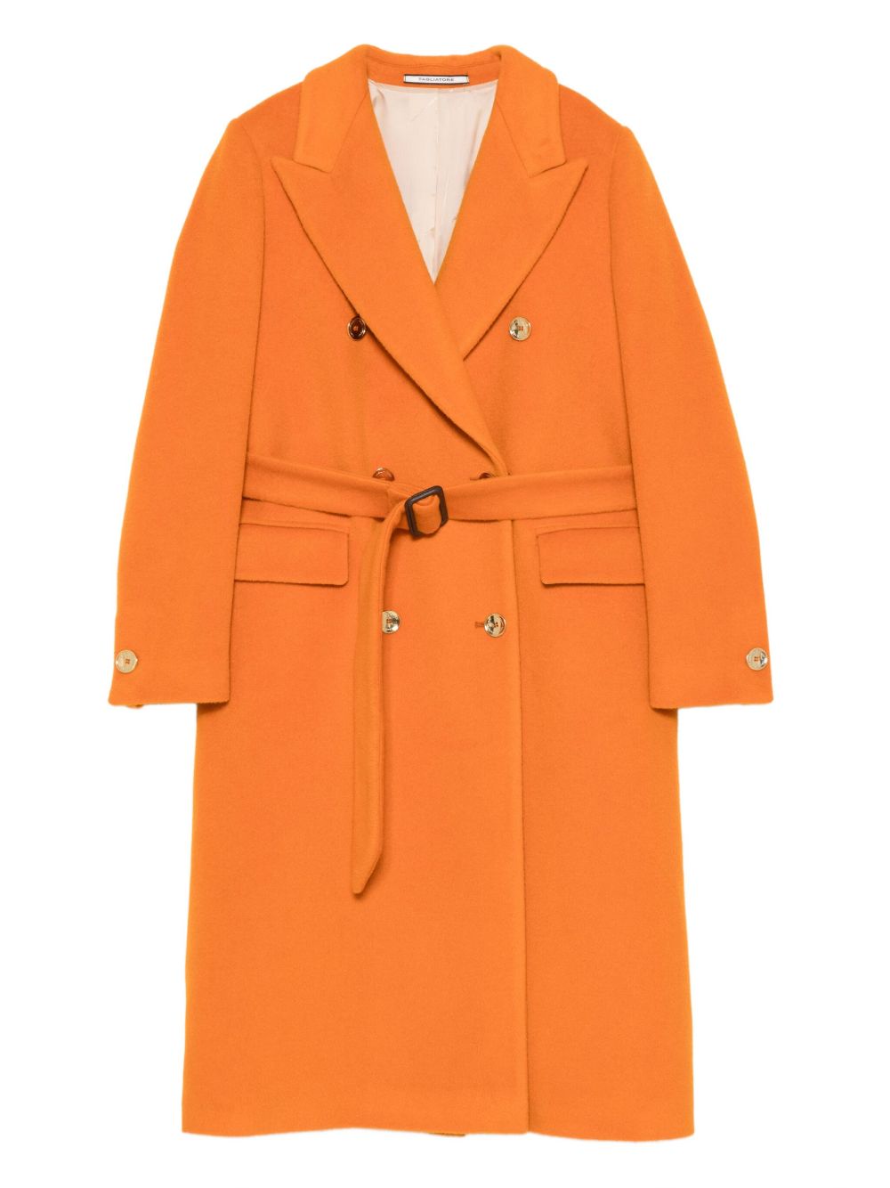 Tagliatore Wool Double-breasted Coat Orange