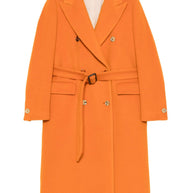 Tagliatore Wool Double-breasted Coat Orange