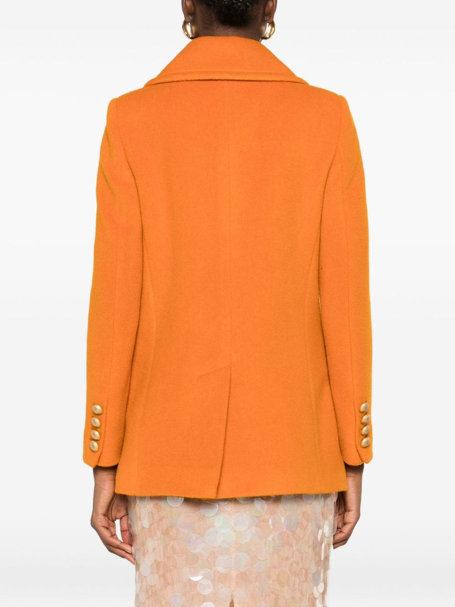Tagliatore Wool Double-breasted Coat Orange