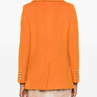 Tagliatore Wool Double-breasted Coat Orange