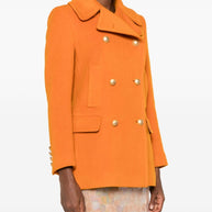 Tagliatore Wool Double-breasted Coat Orange