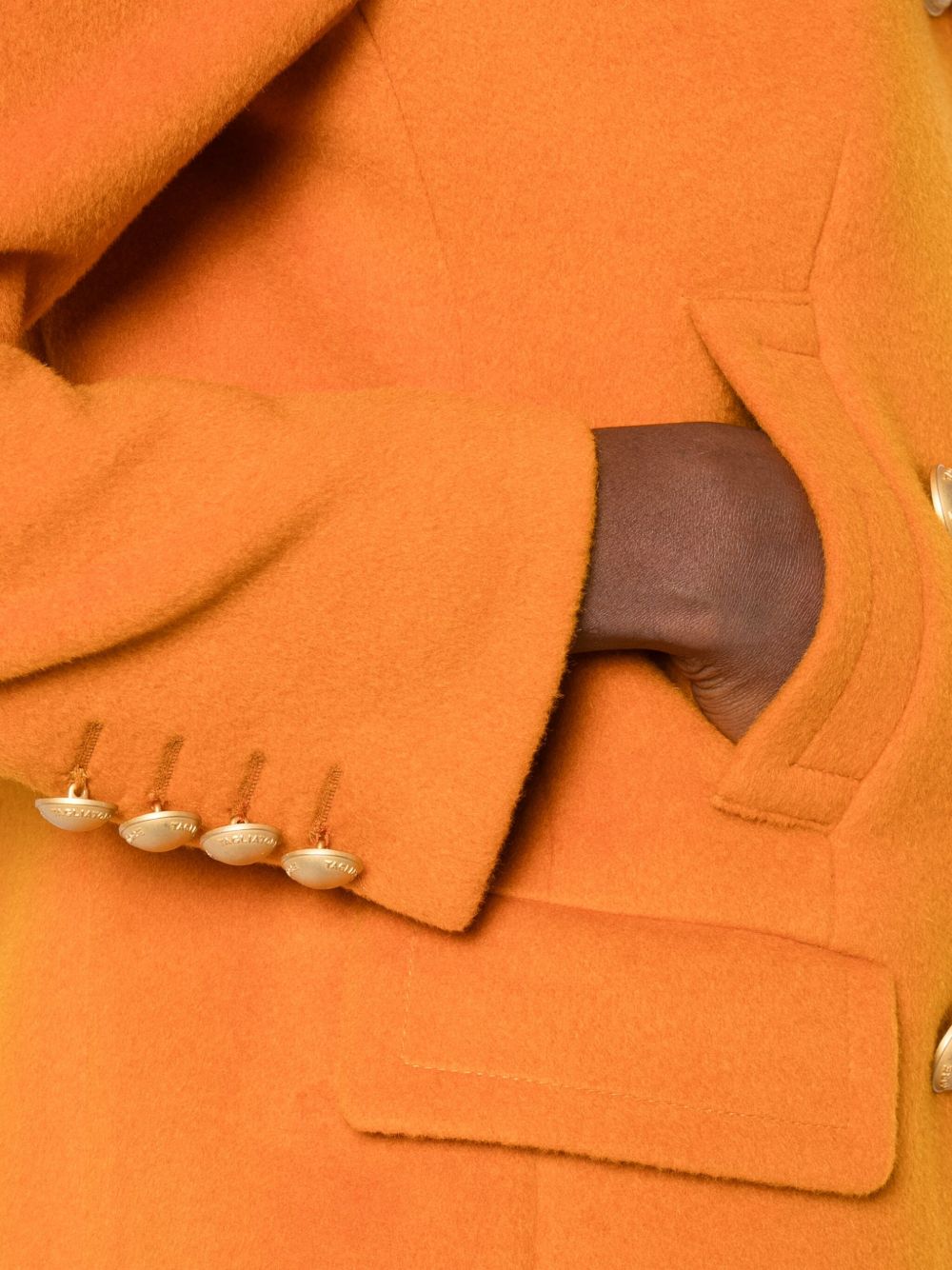 Tagliatore Wool Double-breasted Coat Orange