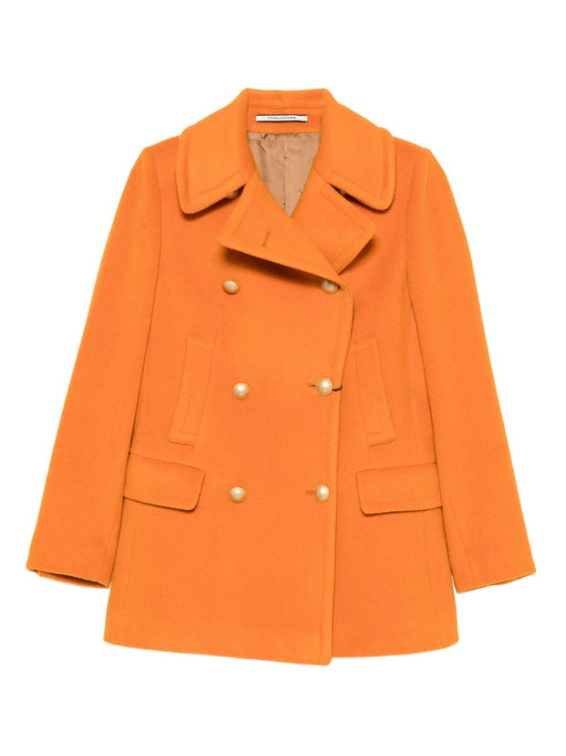 Tagliatore Wool Double-breasted Coat Orange