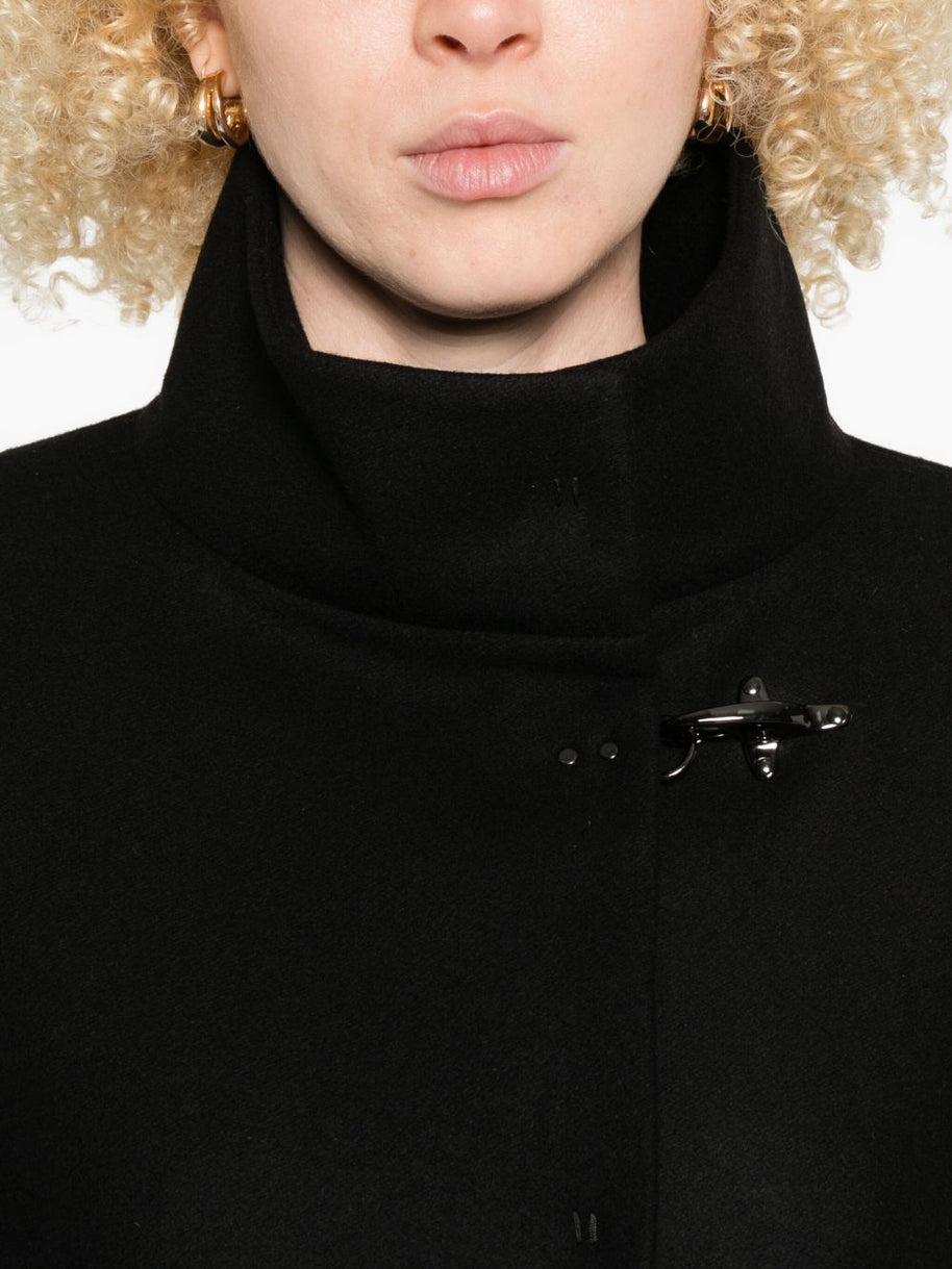 Fay Wool Cape Jacket - Black