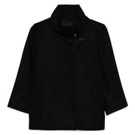 Fay Wool Cape Jacket - Black