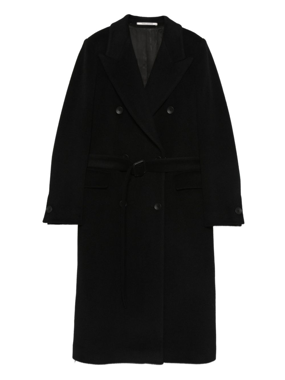 Tagliatore Wool Double-breasted Coat Black