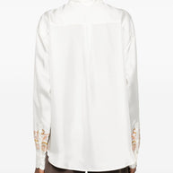 Pierre Louis Mascia Embroidered Silk Shirt - White