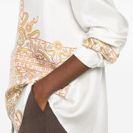 Pierre Louis Mascia Embroidered Silk Shirt - White