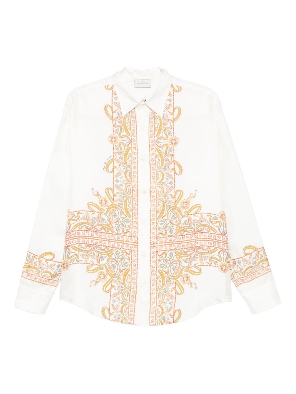 Pierre Louis Mascia Embroidered Silk Shirt - White