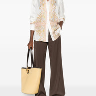 Pierre Louis Mascia Embroidered Silk Shirt - White