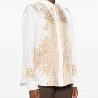 Pierre Louis Mascia Embroidered Silk Shirt - White