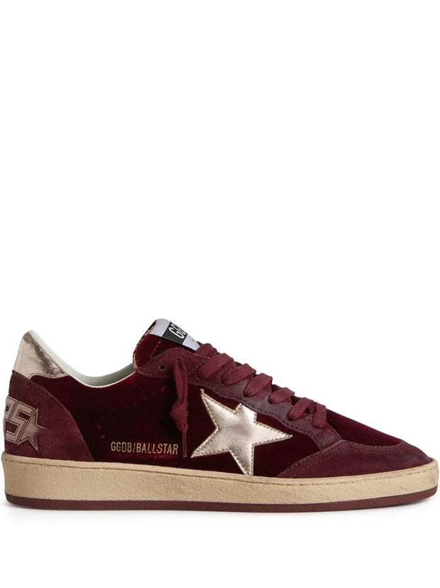 Golden Goose Ball Star Leather Sneakers - Bordeaux