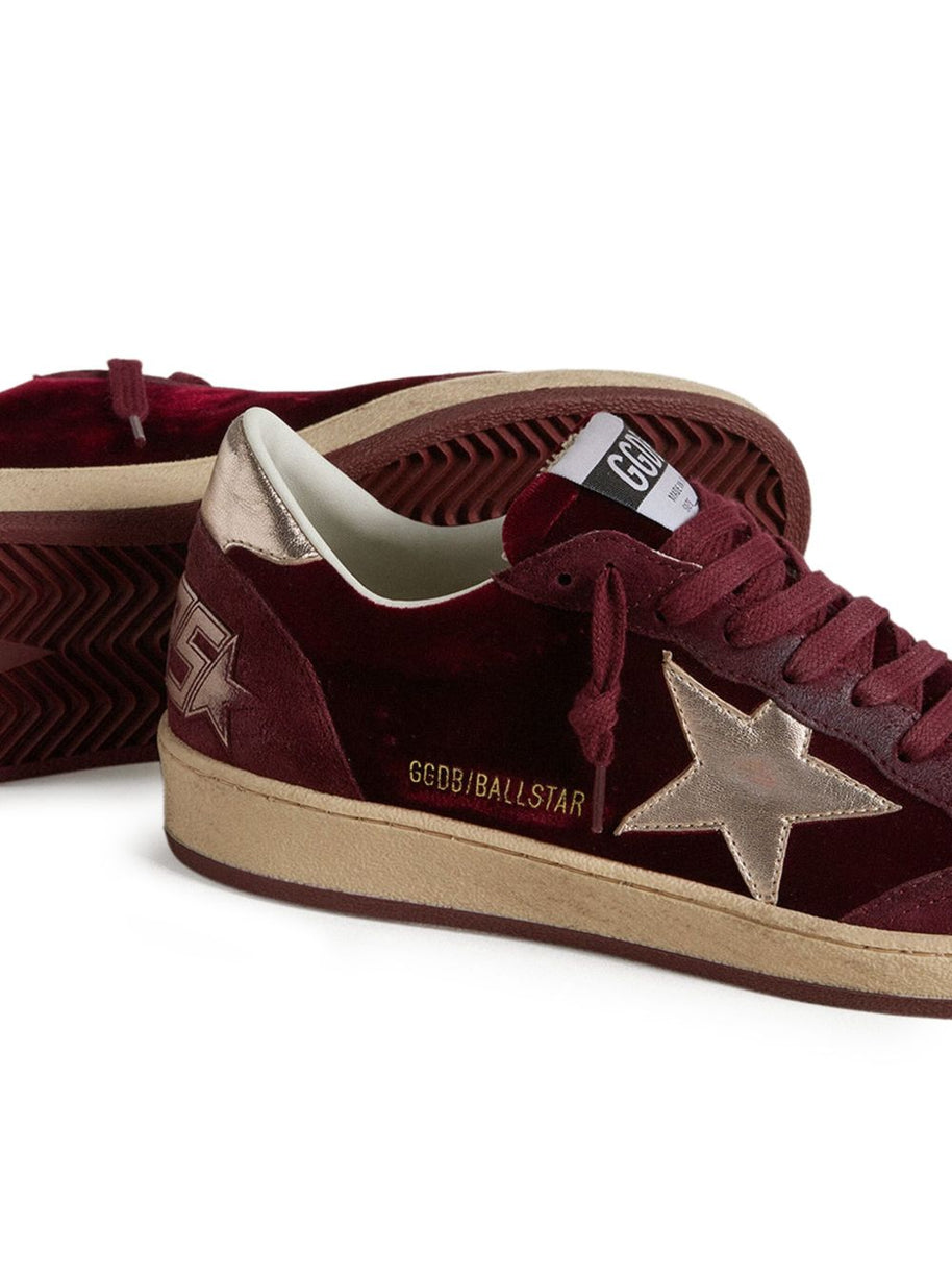 Golden Goose Ball Star Leather Sneakers - Bordeaux