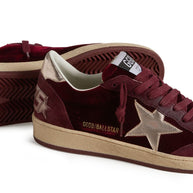 Golden Goose Ball Star Leather Sneakers - Bordeaux
