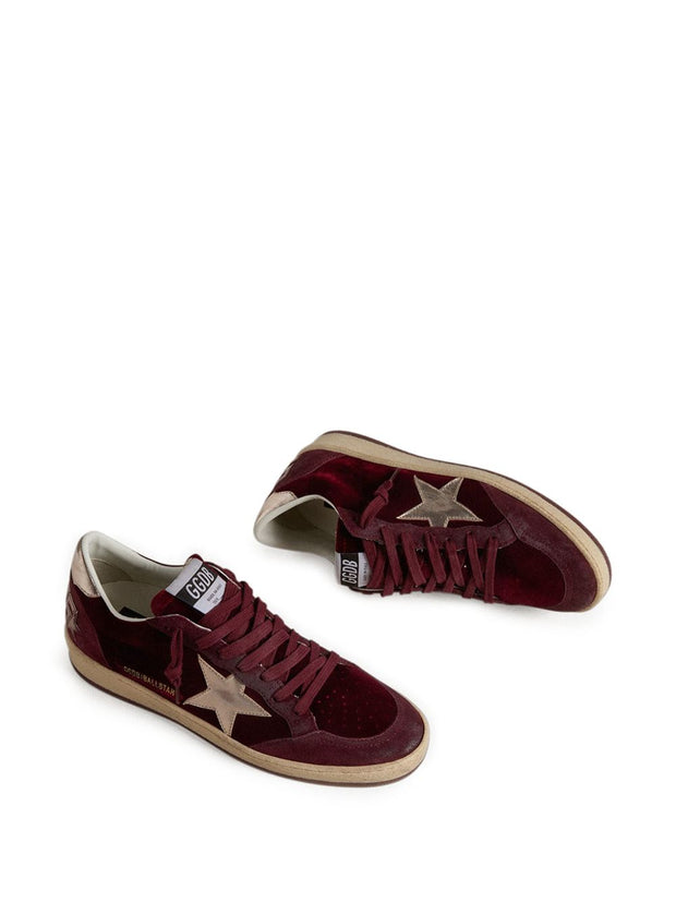 Golden Goose Ball Star Leather Sneakers - Bordeaux