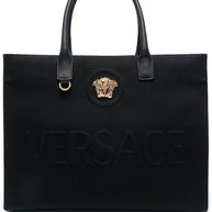Versace La Medusa Large Tote Bag - Black