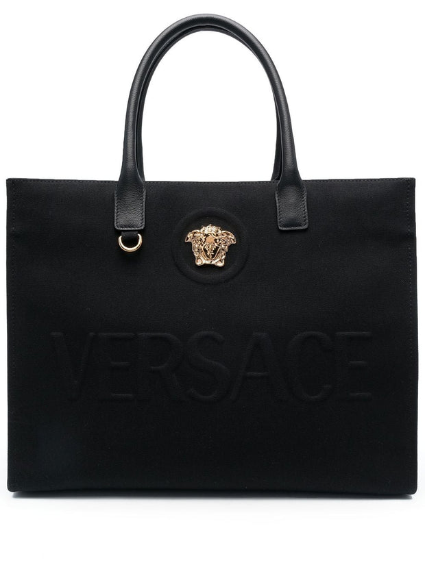 Versace La Medusa Large Tote Bag - Black
