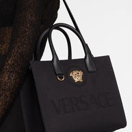 Versace La Medusa Small Tote Bag - Black